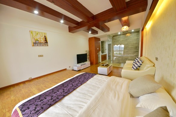 韩风豪华大床公寓免费停车